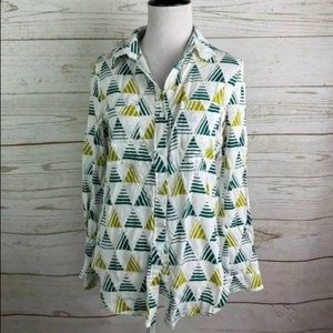 Ro&De Geometric Print Button Up Tunic Size XS